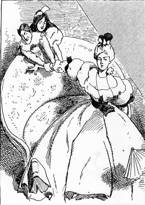 Cartoon lampooning Mrs. Carl Meyer and her Children by John Singer Sargent, published in Punch, 1897. Courtesy of the Fales Library & Special Collection, New York University