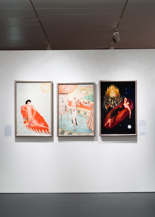 Installation view of the exhibition Florine Stettheimer: Painting Poetry. May 5 – September 24, 2017. The Jewish Museum, NY. Photo by: Jason Mandella