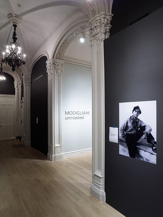 Installation view of the exhibition Modigliani Unmasked. September 15, 2017 – February 4, 2018. The Jewish Museum, NY. Photo by: Jason Mandella