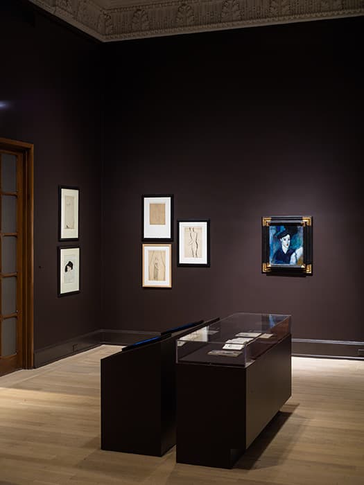 Installation view of the exhibition Modigliani Unmasked. September 15, 2017 – February 4, 2018. The Jewish Museum, NY. Photo by: Jason Mandella