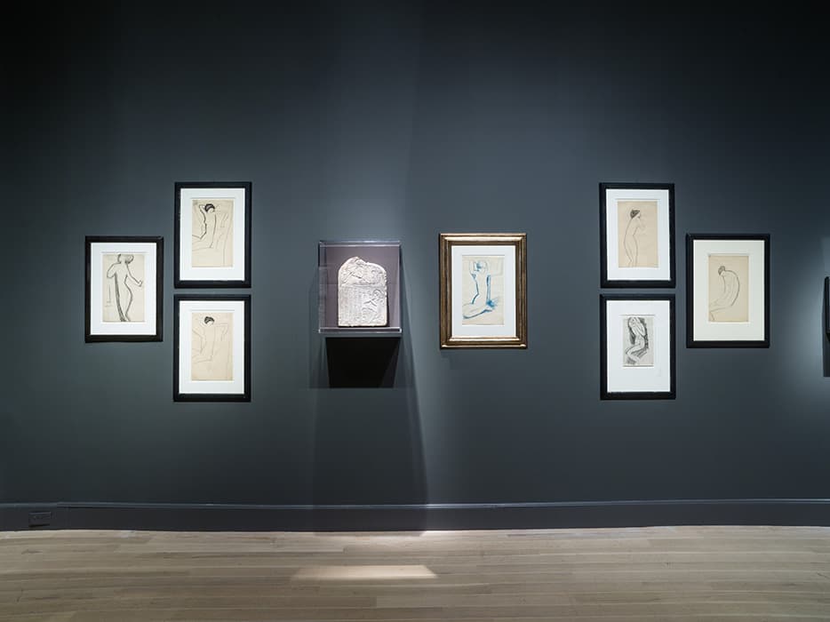 Installation view of the exhibition Modigliani Unmasked. September 15, 2017 – February 4, 2018. The Jewish Museum, NY. Photo by: Jason Mandella