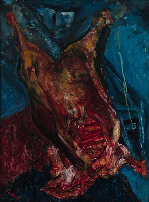 Chaim Soutine, Carcass of Beef, c. 1925, oil on canvas. Collection of Albright-Knox Art Gallery, Buffalo, New York; Room of Contemporary Art Fund, 1939 (RCA1939:13.2). Artwork © Artists Rights Society (ARS), New York