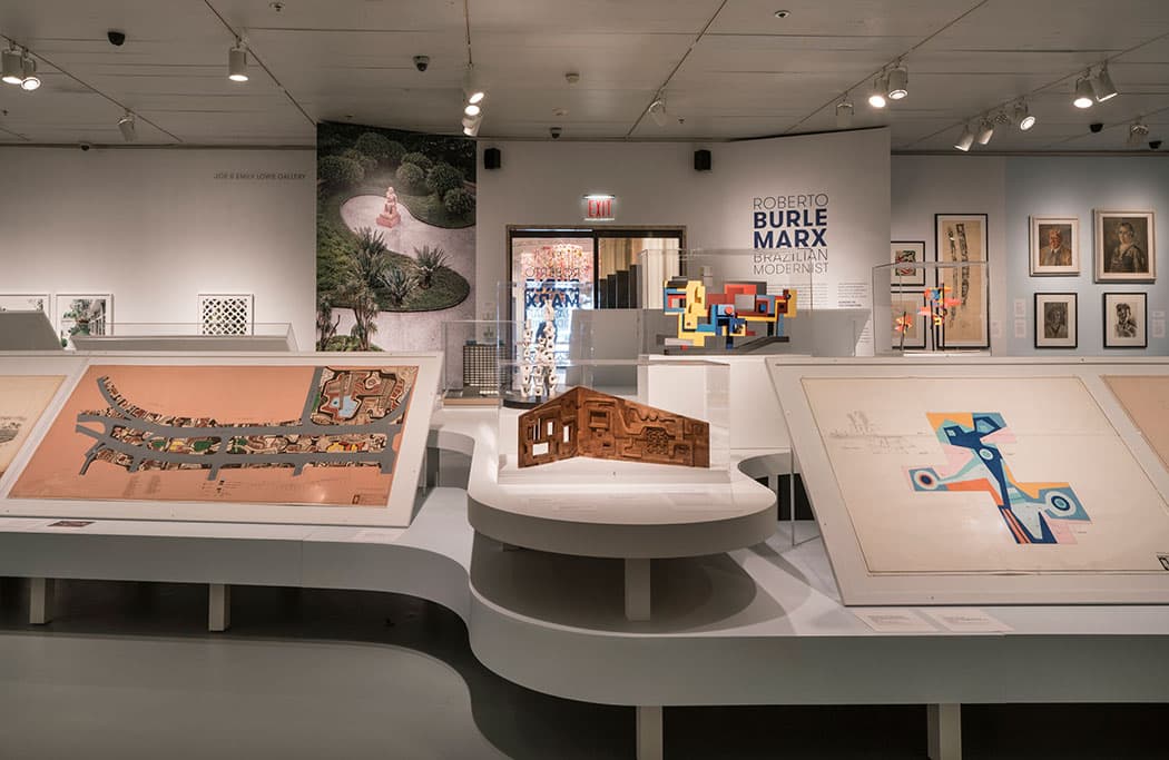 Installation view of the exhibition Roberto Burle Marx: Brazilian Modernist, May 6 - September 18, 2016. The Jewish Museum, NY. Photo by: David Heald