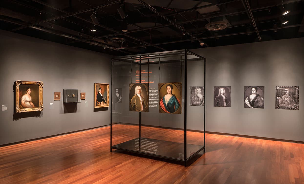 Installation view of the exhibition Masterpieces & Curiosities: The Fictional Portrait, March 18 - August 14, 2016. The Jewish Museum, NY. Photo by: David Heald