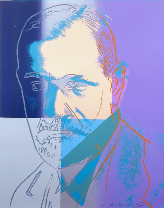 Andy Warhol (American, 1928 – 1987), Sigmund Freud, from Ten Portraits of Jews of the Twentieth Century, 1980, screenprint on paper, 40 x 32 in. (101.6 x 81.3 cm). The Jewish Museum, New York. Gift of Lorraine and Martin Beitler, 2006-64.10 © 2014 The Andy Warhol Foundation for the Visual Arts, Inc. / Artists Rights Society (ARS), New York / Courtesy Ronald Feldman Fine Arts, New York / feldmangallery.com