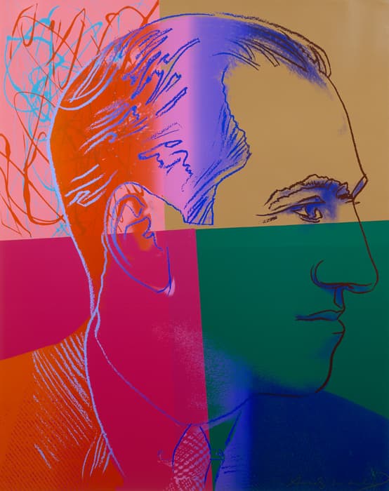 Andy Warhol (American, 1928 – 1987), George Gershwin, from Ten Portraits of Jews of the Twentieth Century, 1980, screenprint on paper, 40 x 32 in. (101.6 x 81.3 cm). The Jewish Museum, New York. Gift of Lorraine and Martin Beitler, 2006-64.6 © 2014 The Andy Warhol Foundation for the Visual Arts, Inc. / Artists Rights Society (ARS), New York / Courtesy Ronald Feldman Fine Arts, New York / feldmangallery.com