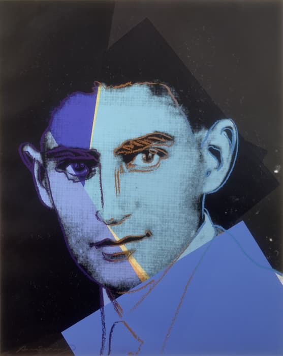Andy Warhol (American, 1928 – 1987), Franz Kafka, from Ten Portraits of Jews of the Twentieth Century, 1980, screenprint on paper, 40 x 32 in. (101.6 x 81.3 cm). The Jewish Museum, New York. Gift of Lorraine and Martin Beitler, 2006-64.1 © 2014 The Andy Warhol Foundation for the Visual Arts, Inc. / Artists Rights Society (ARS), New York / Courtesy Ronald Feldman Fine Arts, New York / feldmangallery.com