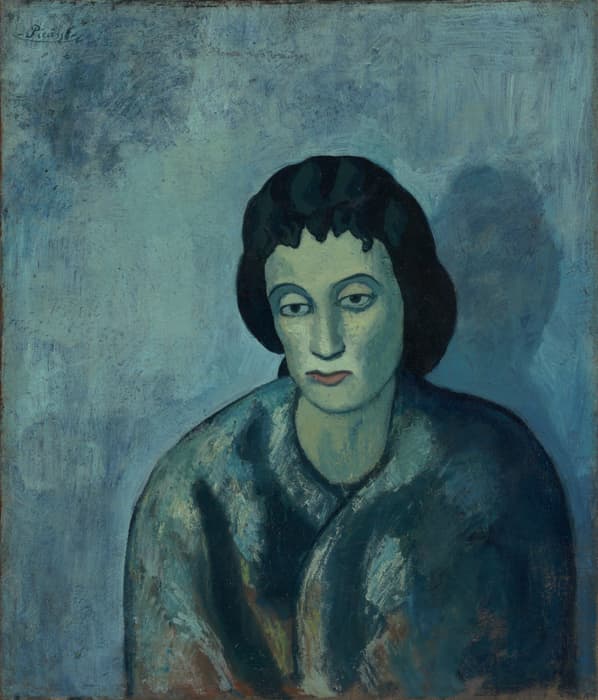 Pablo Picasso (Spanish, 1881–1973), Woman with Bangs, c. 1902, oil on canvas, 24 1/8 x 20 ¼ in. (61.3 x 51.4 cm.). The Baltimore Museum of Art: The Cone Collection, formed by Dr. Claribel Cone and Miss Etta Cone of Baltimore, Maryland, BMA 1950.268 © 2011 Estate of Pablo Picasso / Artists Rights Society (ARS), New York