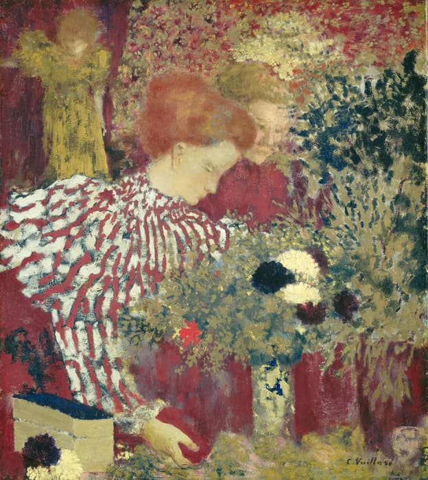 Edouard Vuillard (French, 1868–1940), Woman in a Striped Dress, from The Album, 1895, oil on canvas, 25 7/8 x 23 in. (65.7 x 58.7 cm), The National Gallery of Art, Washington, D.C., Collection of Mr. and Mrs. Paul Mellon, 1983.1.38
