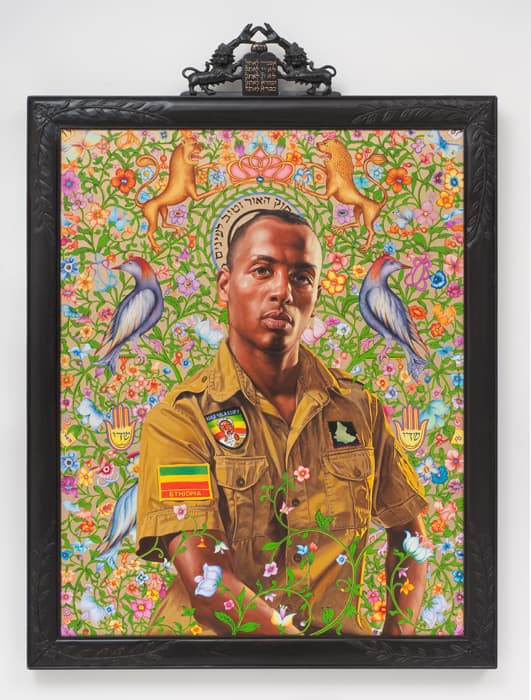 Kehinde Wiley (American, b. 1977), Kalkidan Mashasha, 2011, The World Stage: Israel, oil and gold enamel on canvas, 45 x 36 in. (114.3 x 91.4 cm). © Kehinde Wiley; Courtesy of Roberts & Tilton, Culver City, California