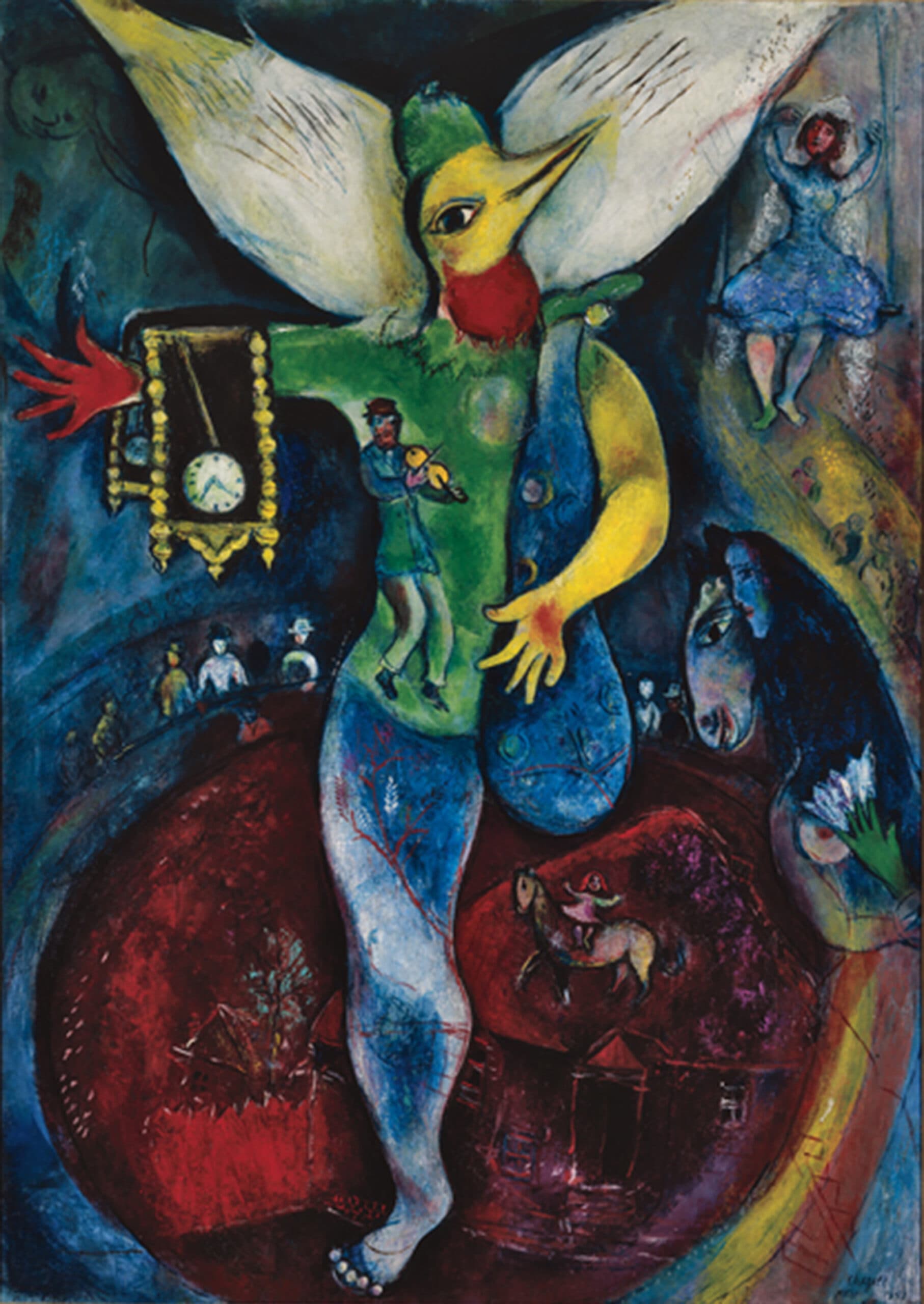 Marc Chagall, The Juggler, 1943,oil on canvas, 43 1/4 × 31 1/8 inches. Private collection. © 2013 Artists Rights Society (ARS), New York / ADAGP, Paris