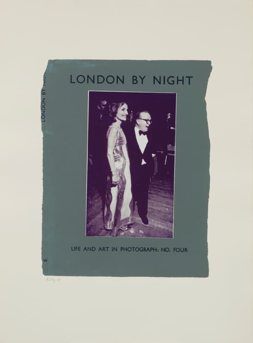 R. B. Kitaj, London by Night, from In Our Time: Covers for a Small Library After the Life for the Most Part, 1969, screenprint on paper, 31 x 22 9/16 in. (78.7 x 57.3 cm). Printed by Kelpra Studio, London, published by Marlborough AG, Schellenberg, Florida. The Jewish Museum, NY, Gift of the R. B. Kitaj Estate. © R. B. Kitaj Estate.