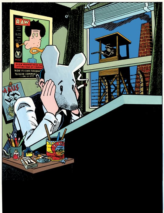 Art Spiegelman, Self-Portrait with Maus Mask, 1989. Copyright © 1989 by Art Spiegelman. Used by permission of the artist and The Wylie Agency LLC.​