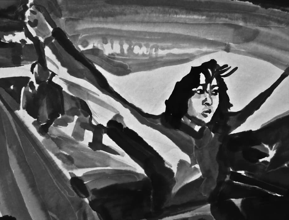 Chen Shaoxiong, still from Ink Media, 2011 – 2013, video, sound, 3 min., 45 sec. Artwork © Chen Shaoxiong, provided by Pékin Fine Arts Gallery, Beijing