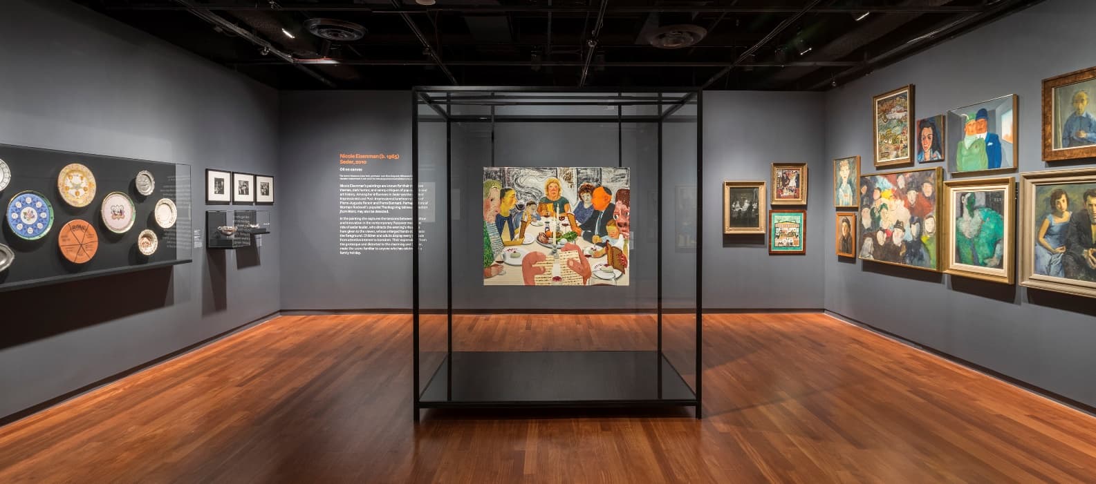 Installation view of the exhibition Masterpieces & Curiosities: Nicole Eisenman’s Seder. The Jewish Museum, NY. Photo by: David Heald.