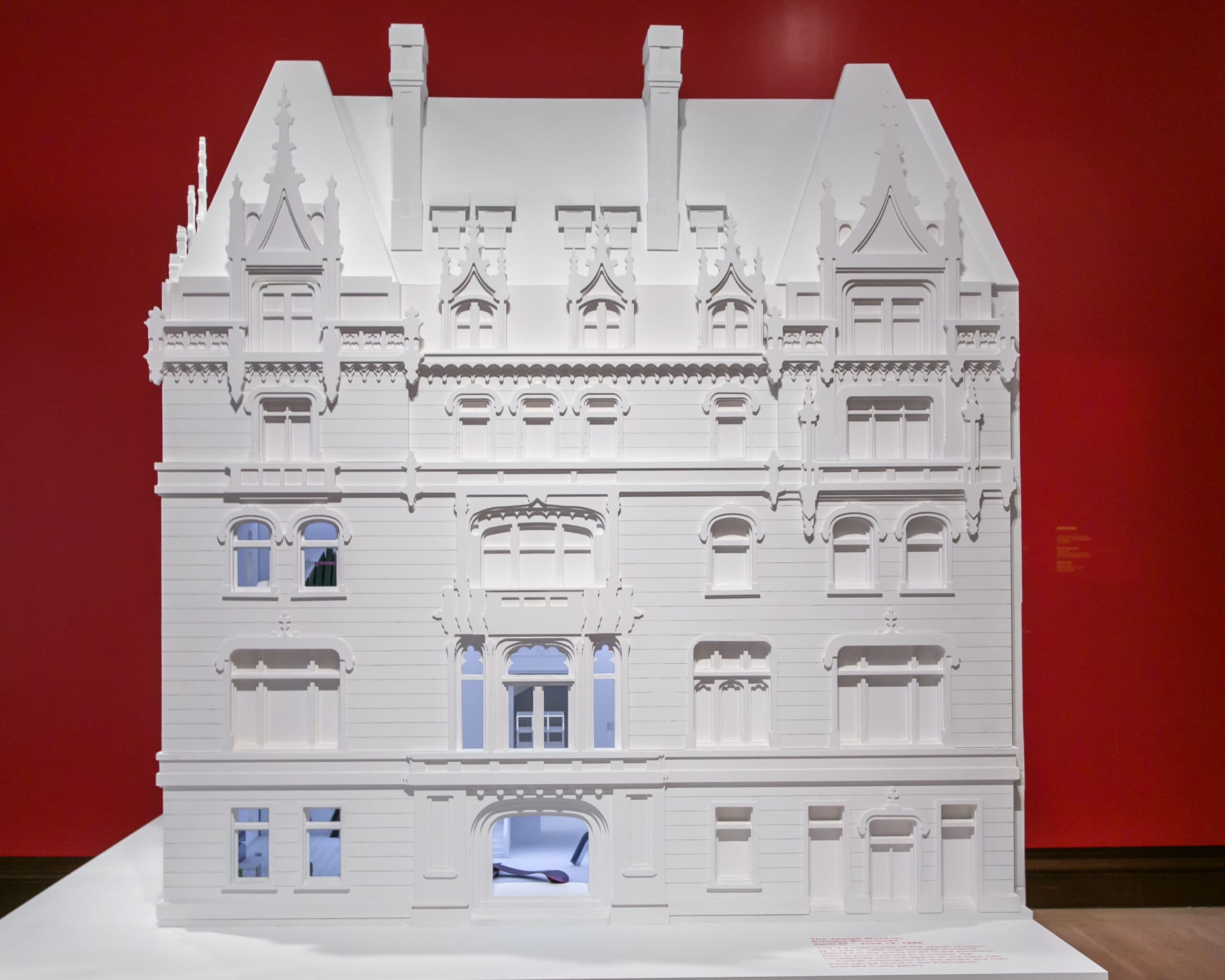 An architectural model of the Warburg Mansion, home to the Jewish Museum, as it was in 1966, before the 1993 expansion.