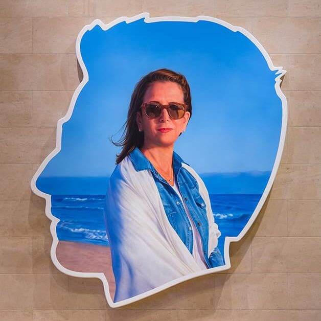 Alex Israel, Self-Portrait (Mom), 2016. Installation view of the exhibition Using Walls, Floors, and Ceilings: Alex Israel, November 4, 2016 - April 23, 2017. The Jewish Museum, NY. Photo: Will Ragozzino/SocialShutterbug.com