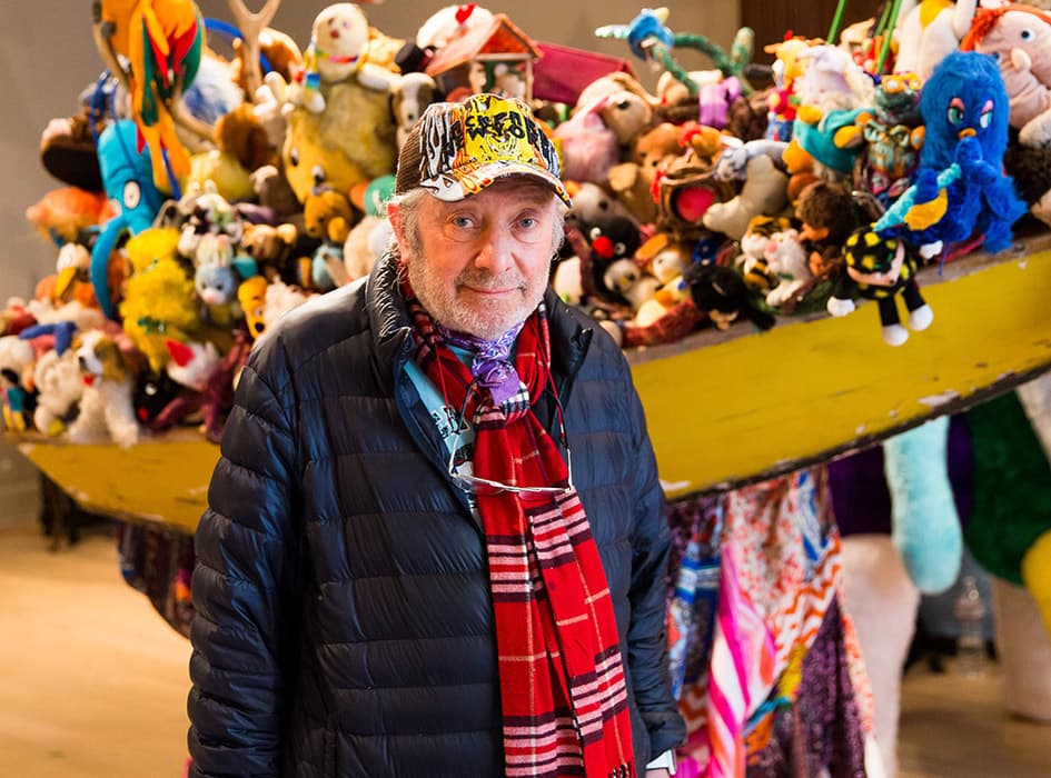Installation view of the exhibition Charlemagne Palestine’s Bear Mitzvah in Meshugahland, March 17 - August 6, 2017. The Jewish Museum, NY. Photo: Will Ragozzino/SocialShutterbug.com