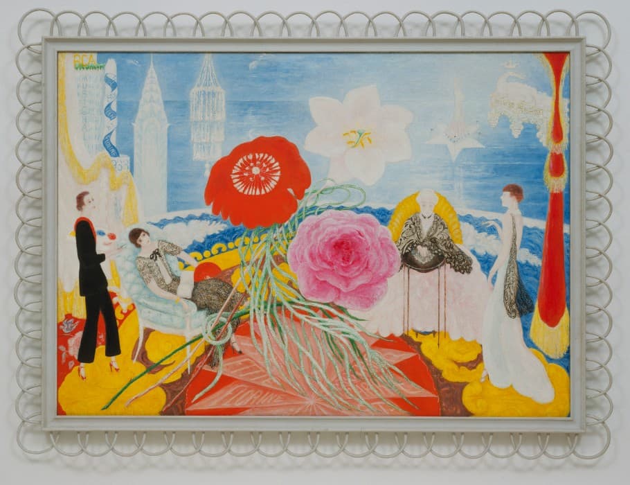 Florine Stettheimer, Family Portrait II, 1933. Oil on canvas 46¼ x 64⅝  in. (117.4 x 164 cm). Museum of Modern Art, New York. Gift of Miss Ettie Stettheimer, 1956. Image provided by The Museum of Modern Art / SCALA / Art Resource, New York