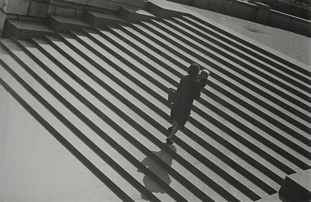 Alexander Rodchenko, Stairs, 1929–30. Gelatin silver print, 7 1/2 × 11 1/2 in. (19.1 × 29.2 cm). Sepherot Foundation, Vaduz, Liechtenstein.