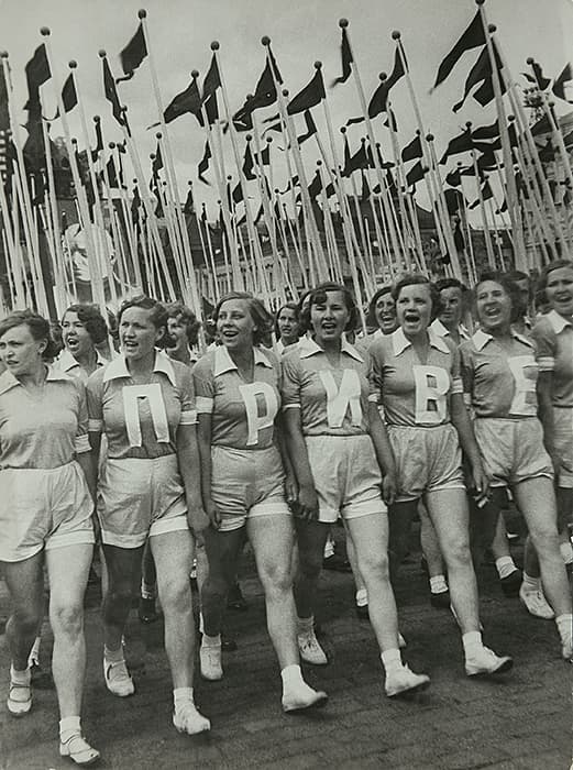 Alexander Rodchenko, Sports Parade on Red Square, 1936. Gelatin silver print, 11 5/8 × 8 7/8 in. (29.6 × 22.6 cm). Sepherot Foundation, Vaduz, Liechtenstein.