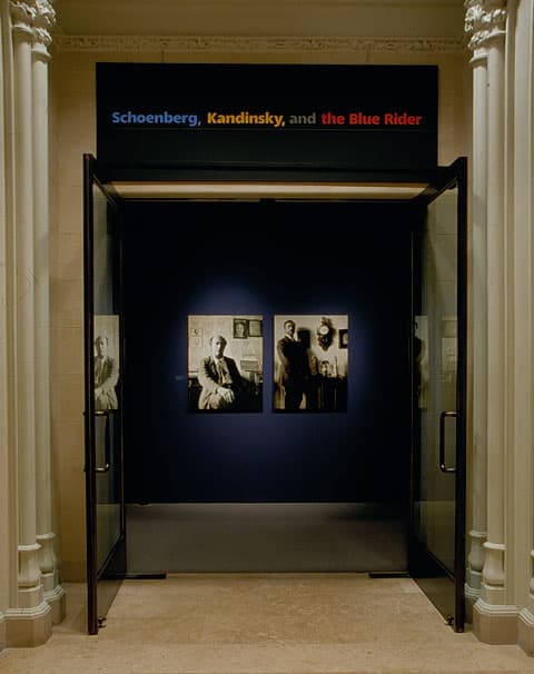 Intallation view, Schoenberg, Kandinsky, and the Blue Rider, October 23, 2003 – February 12, 2004, The Jewish Museum, New York.