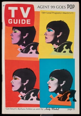 Andy Warhol, Get Smart cover art for TV Guide, March 5, 1966. © The Andy Warhol Foundation for the Visual Arts, Inc. / Artists Rights Society (ARS), New York