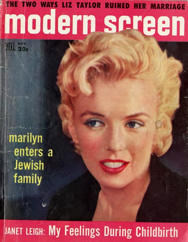 Marilyn Monroe, on the cover of Modern Screen magazine, November, 1956.