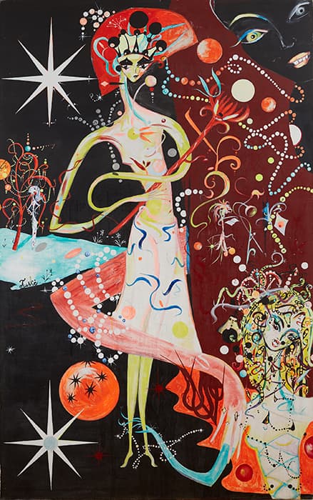 Austé. A Mistaken Style of Life, 1987. Acrylic on canvas. 8’ x 5’. Courtesy the artist and Algus Greenspon, New York. 