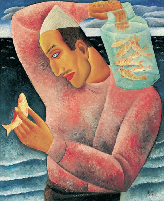 Reuven Rubin (Israeli, b. Romania, 1893-1974), Goldfish Vendor, 1928. Oil on canvas. 29 1/2 X 24 in. (74.9 x 61 cm). The Jewish Museum, New York. Gift of Kitty and Harold J. Ruttenberg, 1985-227