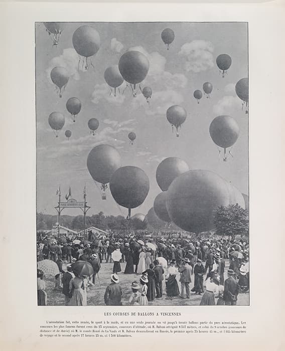 Hot-Air Balloon Race, Vincennes, France, 1900. Photograph, Brown University Digital Library.