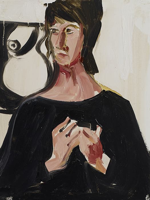 Chantal Joffe, Diane Arbus, 2014. Oil on board, 15 ¾ × 11 ¾ × ⅜ in. Courtesy the Artist and Victoria Miro, London. © Chantal Joffe. Courtesy of the artist, Victoria Miro, London and Cheim & Read, New York 