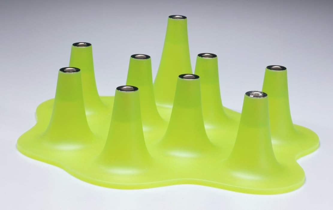 Karim Rashid, Menorahmorph, 2004, The Jewish Museum, New York. Jewish Museum Centennial Commission; Purchase: Tobe Pascher Workshop Commission Program Fund, 2004-50