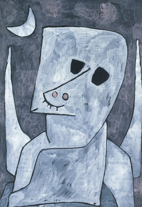 Paul Klee, "Angel Applicant (Engel-Anwärter)," 1939, 856. Opaque watercolor, brush and black ink, and graphite on paper mounted on board, 25 3/4 × 17 1/2 in. (65.4 × 44.5 cm). The Metropolitan Museum of Art, New York, The Berggruen Klee Collection, 1984, 1984.315.60. © 2026 Artists Rights Society (ARS), New York